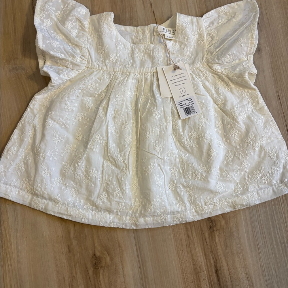 Kendi floral eyelet shirt